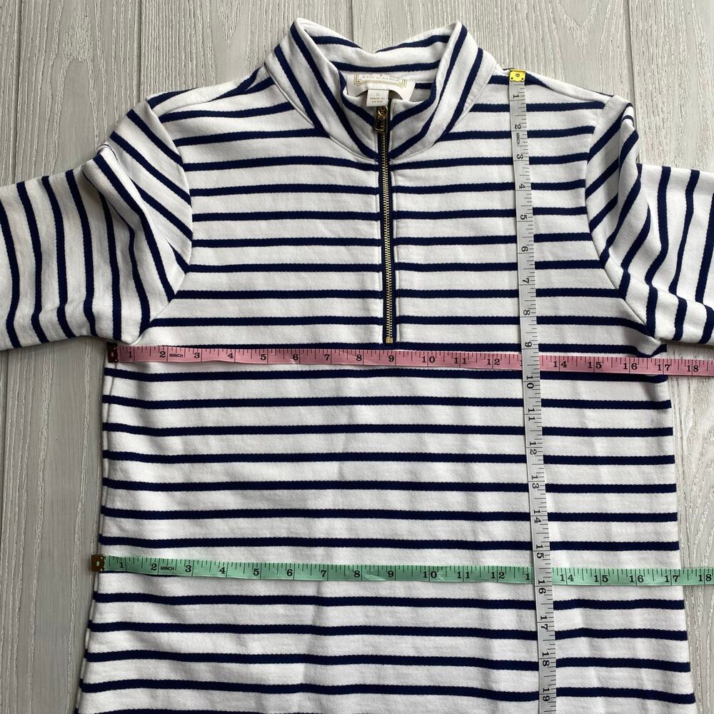 Sail to Sable Women’s White & Black Striped Quarter Zip Mini Dress Size Small - Picture 5 of 10